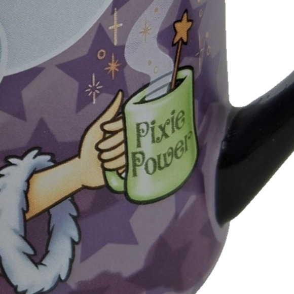 Tinkerbell "Mornings Aren't Magical" Mug Disney Parks World Purple Coffee Cup - Picture 2 of 10